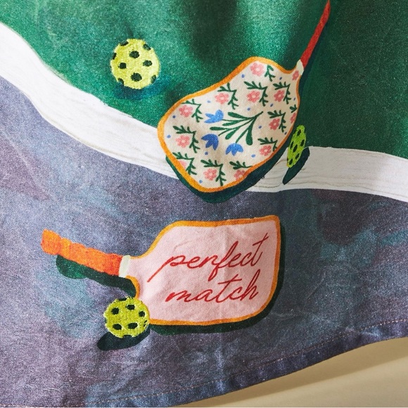 Anthropologie "Perfect Match" Pickleball Dish Towel - Picture 2 of 6